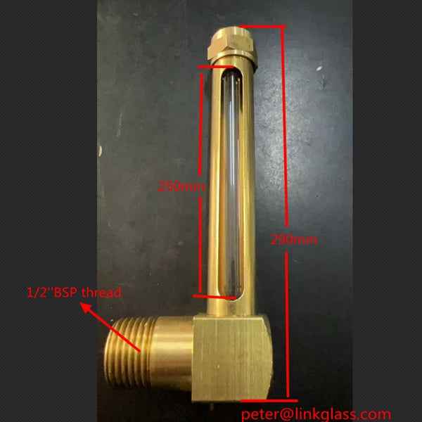 Copper liquid level meter L shape