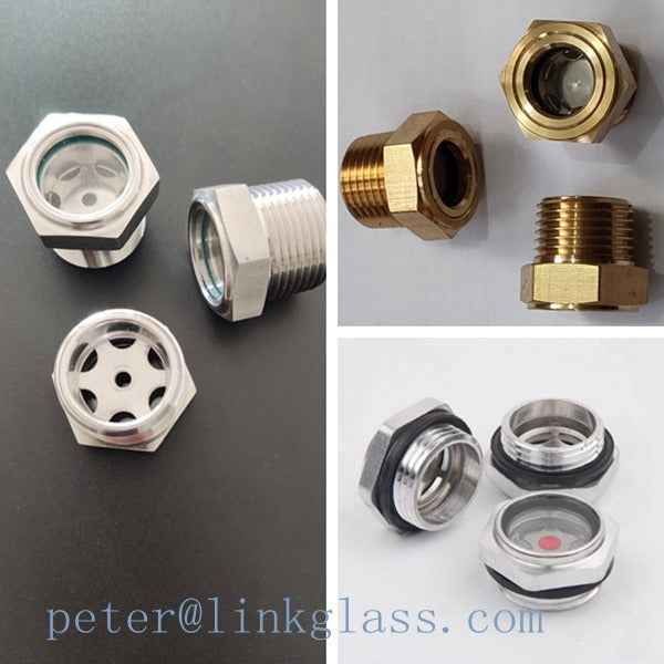 Oil indicator oil level gauge oil sight glass hex brass screw in -https://www.sightglasstube.com