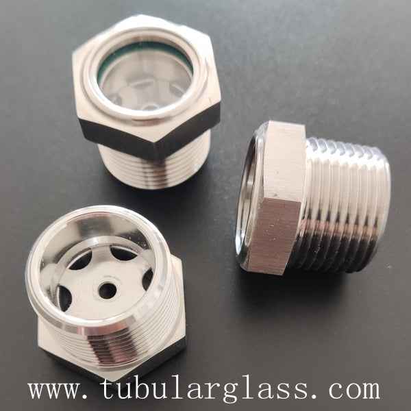 Male Hex Head 304 Stainless Steel Oil Sight Glass Sight Plug Liquid Level Gauge Oil Indicator Sight Window for Air Compressor Gearbox Fittings Hydraulic Tank -https://www.sightglasstube.com