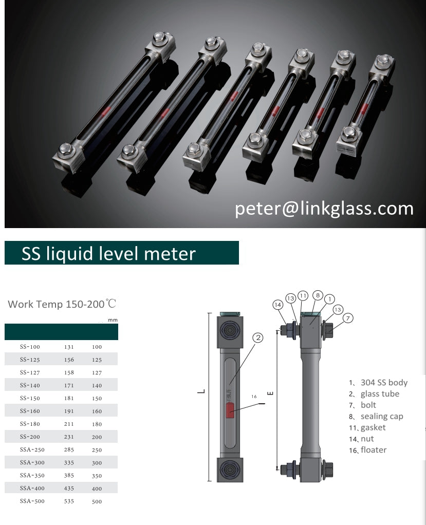 Ss Level Indicator Oil Sight Glass-SS/SSA: Reliable Oil Level Indicator Gauge – SightGlassTube