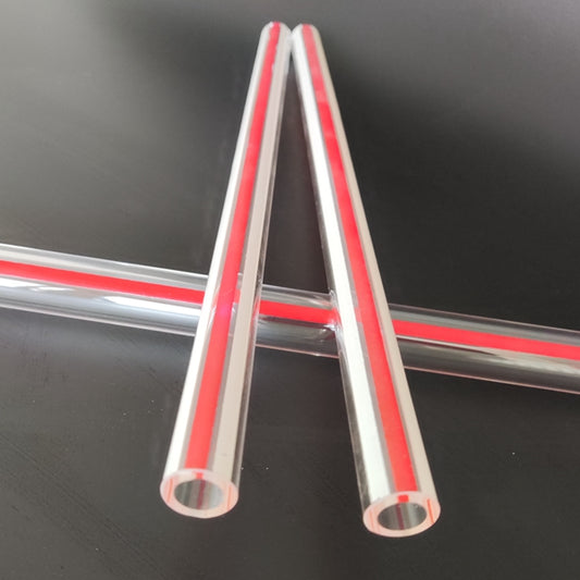 Red line with white line borosilicate glass tube for level gauge